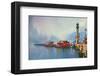 The Morning Harbor-null-Framed Art Print