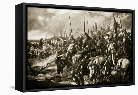 The Morning of the Battle of Agincourt, 1415-Sir John Gilbert-Framed Stretched Canvas