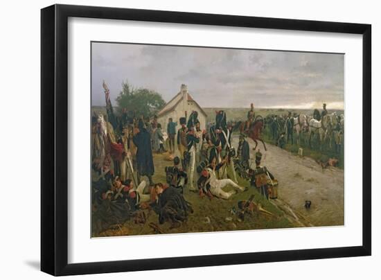 The Morning of the Battle of Waterloo: the French Await Napoleon's Orders, 1876-Ernest Crofts-Framed Giclee Print