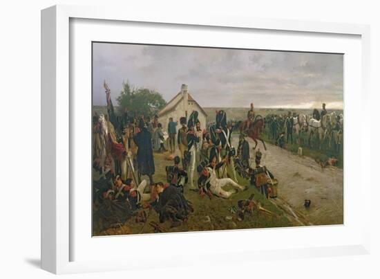 The Morning of the Battle of Waterloo: the French Await Napoleon's Orders, 1876-Ernest Crofts-Framed Giclee Print