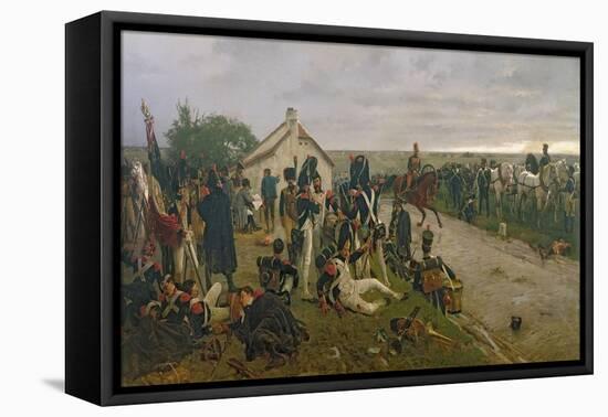 The Morning of the Battle of Waterloo: the French Await Napoleon's Orders, 1876-Ernest Crofts-Framed Stretched Canvas