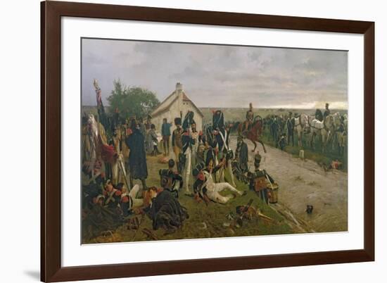 The Morning of the Battle of Waterloo: the French Await Napoleon's Orders, 1876-Ernest Crofts-Framed Giclee Print