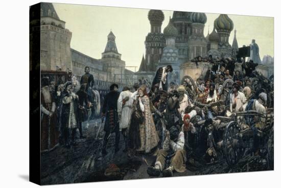 The Morning of the Execution of the Streltsy in 1698, 1881-Vasilii Ivanovich Surikov-Stretched Canvas