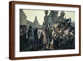 The Morning of the Execution of the Streltsy in 1698, 1881-Vasilii Ivanovich Surikov-Framed Giclee Print