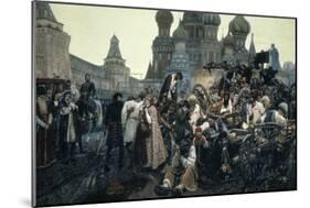 The Morning of the Execution of the Streltsy in 1698, 1881-Vasilii Ivanovich Surikov-Mounted Giclee Print