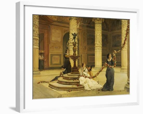 The Morning of the Festival - Central Italy, 1876-Frank Topham-Framed Giclee Print