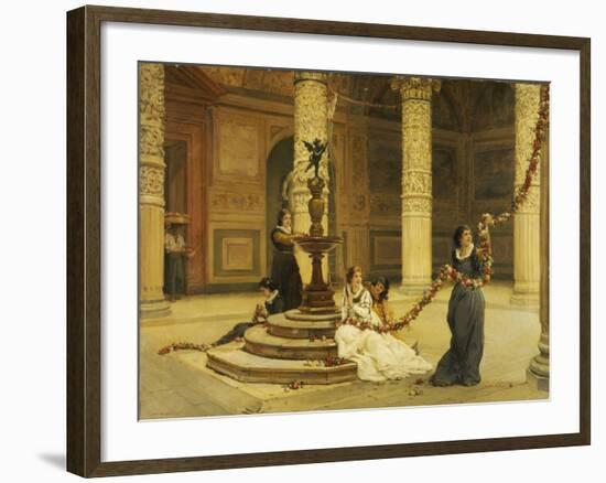 The Morning of the Festival - Central Italy, 1876-Frank Topham-Framed Giclee Print