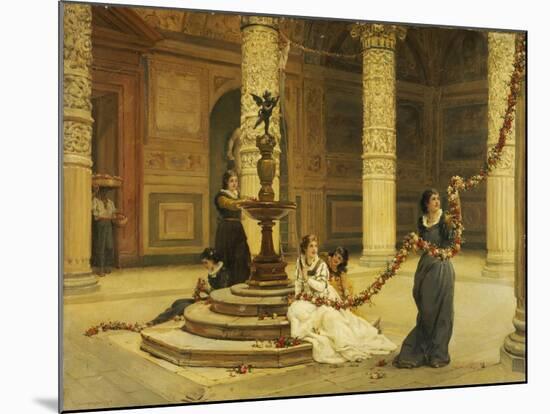 The Morning of the Festival - Central Italy, 1876-Frank Topham-Mounted Giclee Print
