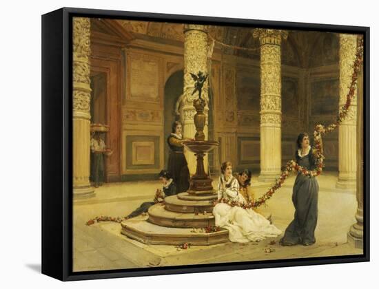 The Morning of the Festival - Central Italy, 1876-Frank Topham-Framed Stretched Canvas