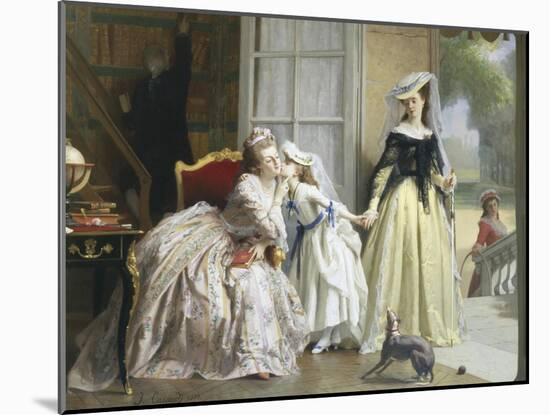 The Morning Stroll-Joseph Caraud-Mounted Giclee Print