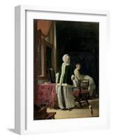 The Morning Toilet of a Young Lady-Frans Van Mieris-Framed Giclee Print