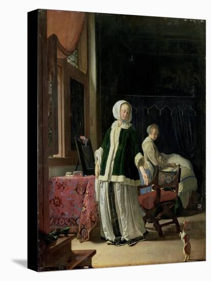 The Morning Toilet of a Young Lady-Frans Van Mieris-Stretched Canvas