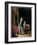 The Morning Toilet of a Young Lady-Frans Van Mieris-Framed Giclee Print