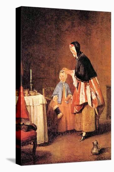The Morning Toilet-Jean-Baptiste Simeon Chardin-Stretched Canvas