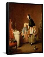 The Morning Toilet-Jean-Baptiste Simeon Chardin-Framed Stretched Canvas