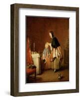 The Morning Toilet-Jean-Baptiste Simeon Chardin-Framed Giclee Print