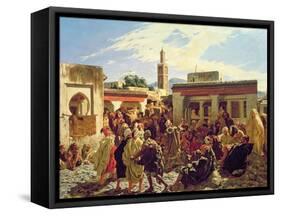 The Moroccan Storyteller, 1877-Alfred Dehodencq-Framed Stretched Canvas
