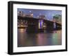 The Morrison Bridge over the Willamette River, Portland, Oregon, USA-William Sutton-Framed Photographic Print