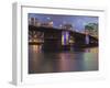 The Morrison Bridge over the Willamette River, Portland, Oregon, USA-William Sutton-Framed Photographic Print