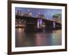 The Morrison Bridge over the Willamette River, Portland, Oregon, USA-William Sutton-Framed Photographic Print