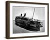 The Morro Castle the Burnt Out Vessel, Run Ashore at Asbury-null-Framed Photographic Print