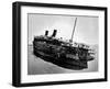 The Morro Castle the Burnt Out Vessel, Run Ashore at Asbury-null-Framed Photographic Print