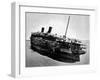 The Morro Castle the Burnt Out Vessel, Run Ashore at Asbury-null-Framed Photographic Print