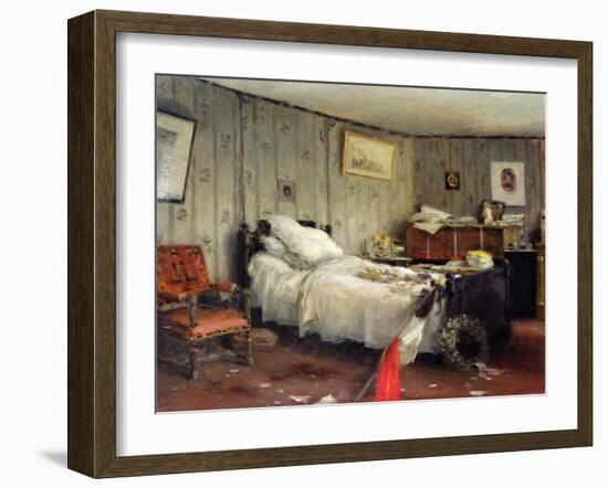 The Mortuary Room of Leon Gambetta, 1882 (Oil on Canvas)-Jean-Charles Cazin-Framed Giclee Print