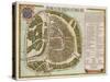 The Moscow Kremlin Map of the 16th Century (Castellum Urbis Moskva), 1662-Willem Janszoon Blaeu-Stretched Canvas