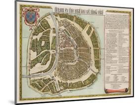 The Moscow Kremlin Map of the 16th Century (Castellum Urbis Moskva), 1662-Willem Janszoon Blaeu-Mounted Giclee Print