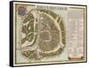 The Moscow Kremlin Map of the 16Th Century (Castellum Urbis Moskvae), 1662 (Copper Engraving & W/C)-Joan Blaeu-Framed Stretched Canvas