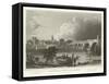 The Moselle Bridge at Coblentz-William Tombleson-Framed Stretched Canvas