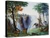 The Mosi-O-A-Tunya (Smoke Resounding) or Victoria Falls, Zambesi River, 1874-Thomas Baines-Stretched Canvas