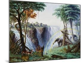 The Mosi-O-A-Tunya (Smoke Resounding) or Victoria Falls, Zambesi River, 1874-Thomas Baines-Mounted Giclee Print