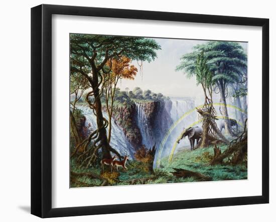 The Mosi-Oa-Tunya (The Smoke That Thunders) or Victoria Falls, Zambesi River-Thomas Baines-Framed Giclee Print