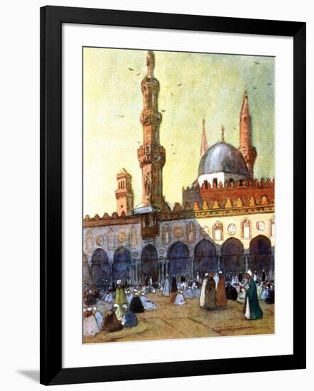 The Mosque of Al-Azhar, Cairo, Egypt, 1928-Louis Cabanes-Framed Giclee Print