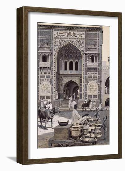 The Mosque of Nazir Khan, Lahore, C.1890-Harry Hamilton Johnston-Framed Giclee Print