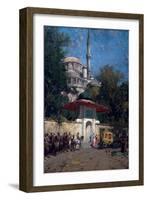 The Mosque of Sultan Achmet, Constantinople-Alberto Pasini-Framed Art Print