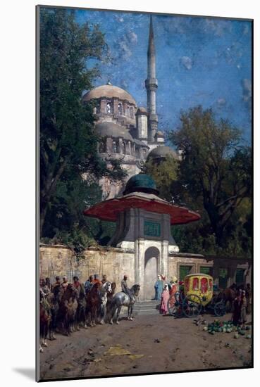 The Mosque of Sultan Achmet, Constantinople-Alberto Pasini-Mounted Art Print
