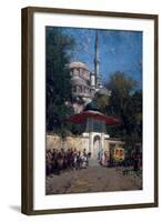 The Mosque of Sultan Achmet, Constantinople-Alberto Pasini-Framed Art Print