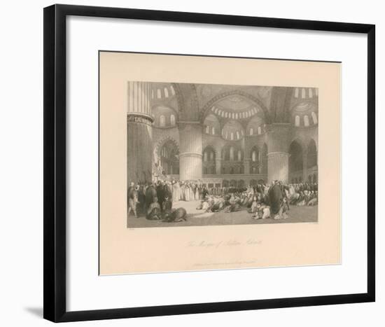 The Mosque of Sultan Achmet-Thomas Allom-Framed Premium Giclee Print
