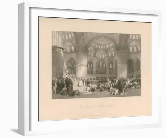 The Mosque of Sultan Achmet-Thomas Allom-Framed Premium Giclee Print