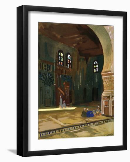 The Mosque of Sultan Al-Ghuri, Cairo, Egypt, 1928-Louis Cabanes-Framed Giclee Print