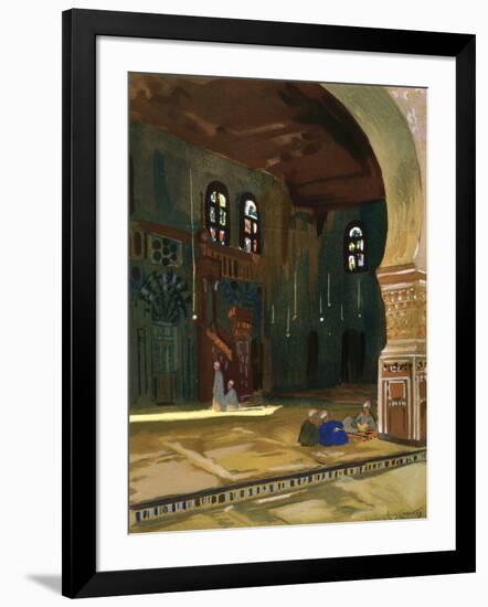 The Mosque of Sultan Al-Ghuri, Cairo, Egypt, 1928-Louis Cabanes-Framed Giclee Print