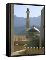 The Mosque Seen from the Fort, Town of Nizwa, Sultanate of Oman, Middle East-Bruno Barbier-Framed Stretched Canvas