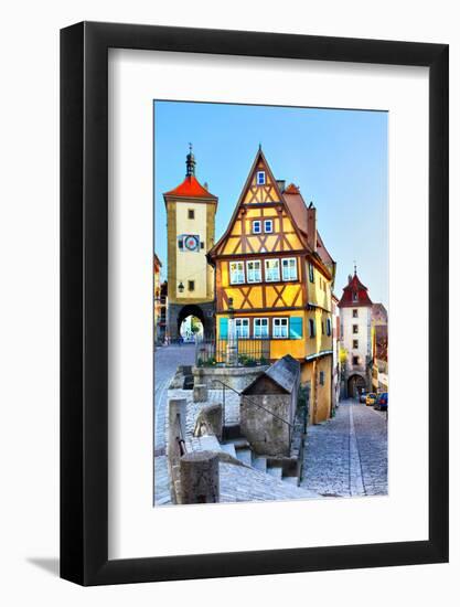 The Most Famous Sight of Rothenburg Ob Der Tauber, Bavaria, Germany-Zoom-zoom-Framed Photographic Print