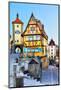 The Most Famous Sight of Rothenburg Ob Der Tauber, Bavaria, Germany-Zoom-zoom-Mounted Photographic Print