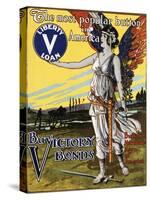 The Most Popular Button in America - Buy Victory Bonds Poster-Arnold Binger-Stretched Canvas