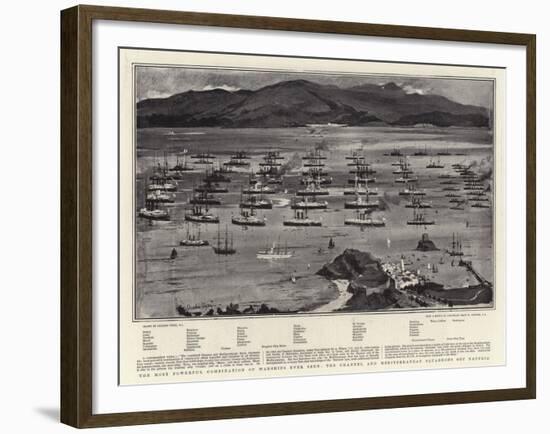 The Most Powerful Combination of Warships Ever Seen-Charles Edward Dixon-Framed Giclee Print