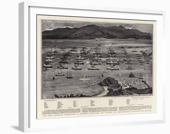 The Most Powerful Combination of Warships Ever Seen-Charles Edward Dixon-Framed Giclee Print